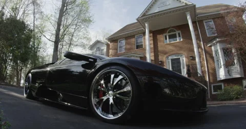 Doors opening up on a Lamborghini Stock Footage 60227078
