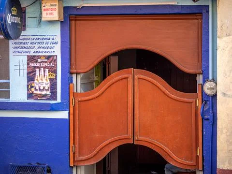 Doors to the saloon Stock Photos