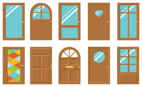 Doors Set Stock Illustration