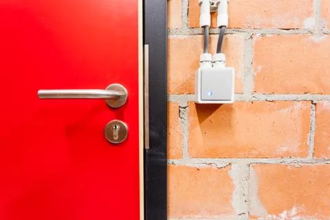 Doors of technical rooms Foto stock