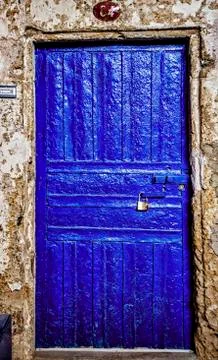 Doors of Turkey homes Stock Photos