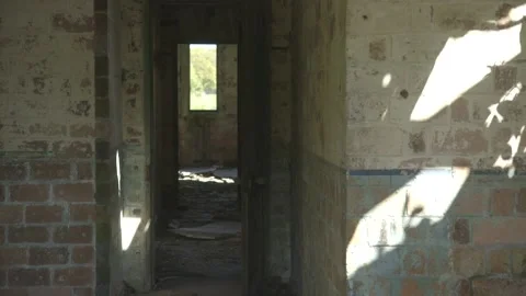 Doorway in derelict building Stock Footage 159474465