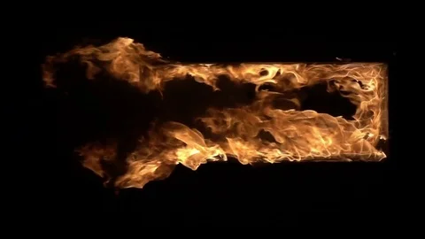 Doorway in the fire Stock Footage 74348280