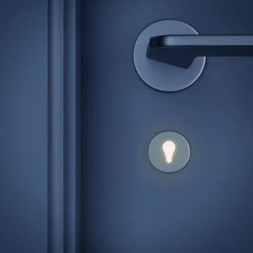 Doorway with keyhole Ilustração Stock