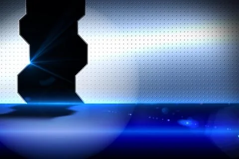 Doorway on technological background Stock Photos