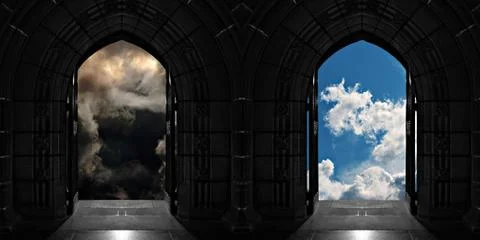 Doorways to heaven or hell Foto stock