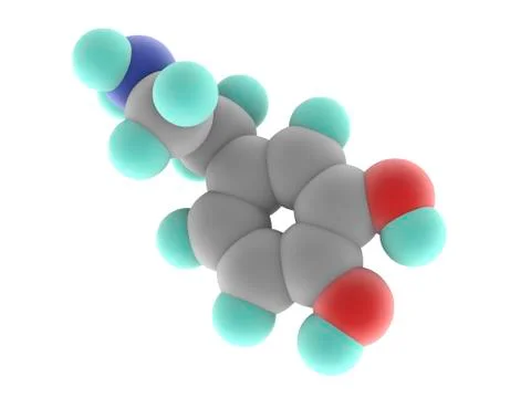 Dopamine molecule Stock Illustration