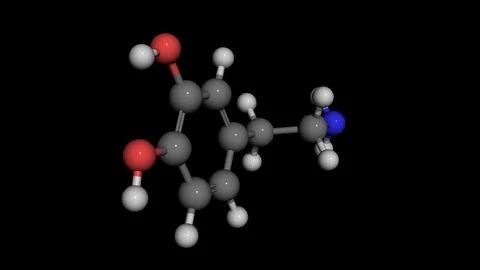 Dopamine molecule model rotating Stock Footage 70579109