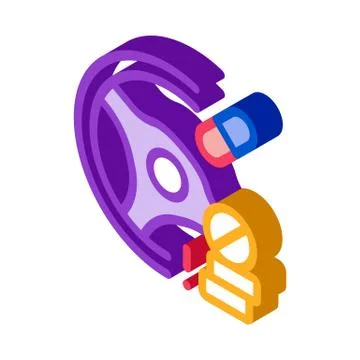 Dope driving isometric icon vector illustration Illustrazione stock