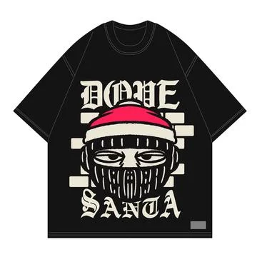 Dope santa design style cool and bold graphic tee for streetwear brand Stock Illustration