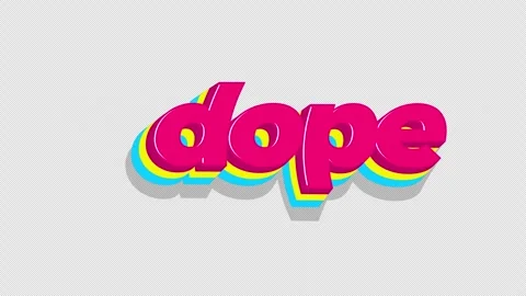 Dope sign loop on alpha channel transparent background Stock Footage 344691025