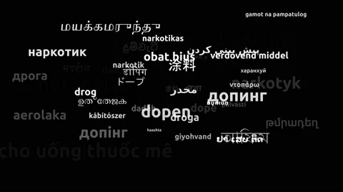 Dope Translated in 51 Worldwide Languages Endless Looping 3d Zooming Wordclou 스톡 동영상 145205179