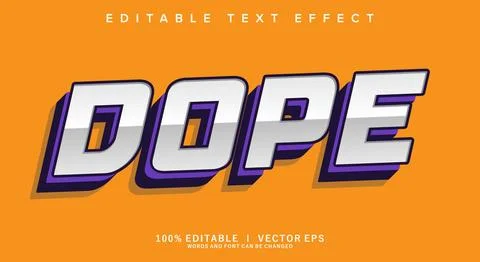 Dope vector text effect with modern style design Stock Illustration