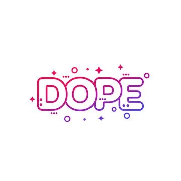 Dope vector trendy print Illustrazione stock