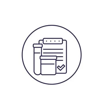 Doping control vector line icon Stock Illustration