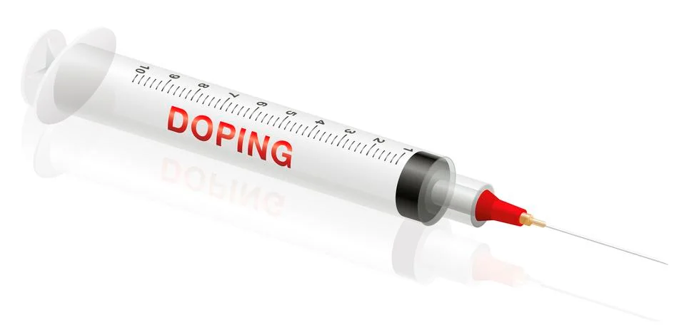 Doping Injection Syringe Stock Illustration