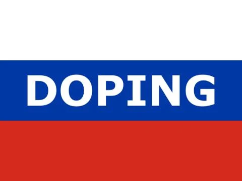 Doping at the Russian athletes Stock Illustration