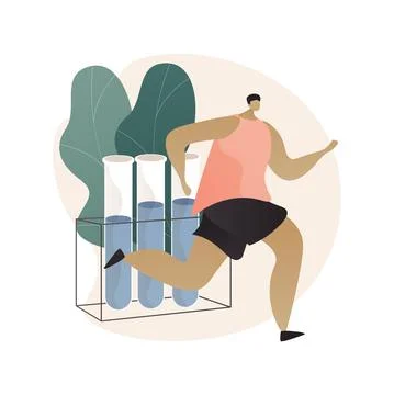 Doping test abstract concept vector illustration. Stock Illustration