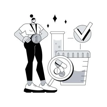Doping test abstract concept vector illustration. Stock Illustration
