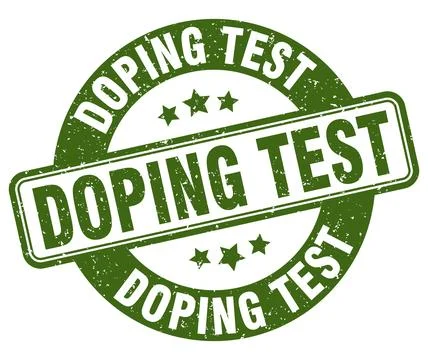 Doping test stamp. doping test label. round grunge sign Stock Illustration