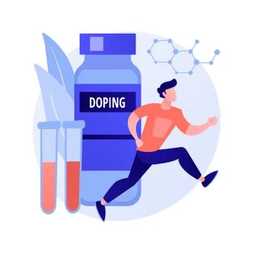 Doping test vector concept metaphor Illustrazione stock