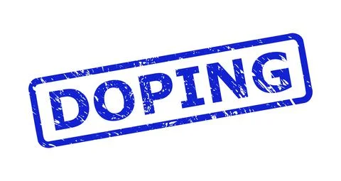 DOPING Watermark with Unclean Surface and Rounded Rectangle Frame 스톡 일러스트