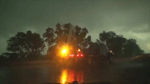 Doppler Radar Scanning an EF4 Wedge Tornado near Bennington, Kansas PT13 Stock Footage 30384231