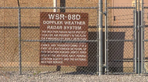 Doppler Radar Station Weather Stock Footage 32255231