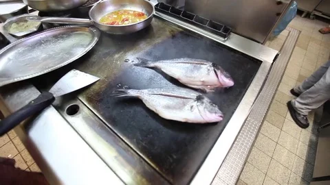 Dorade cooking Stock Footage 74961627