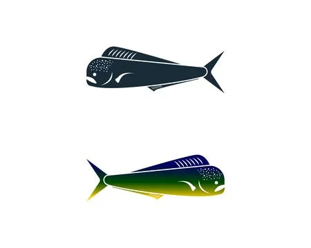 Dorado Fish Icon Vector Logo Template Illustration Design Stock-Illustration