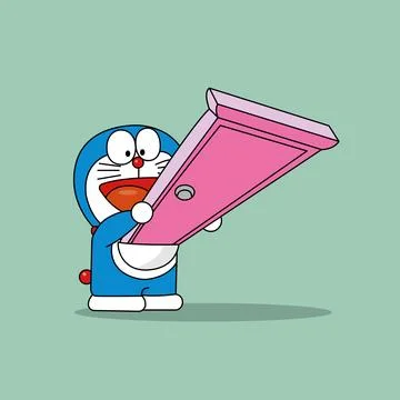 Doraemon and Magic Door Stock Illustration