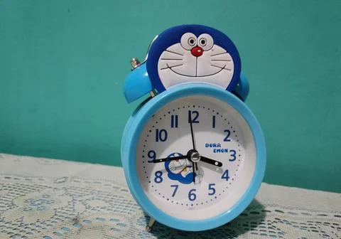 Doraemon cute alarm clock Stock Photos