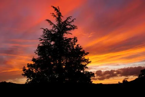 Dordogne Sunset. Stock Photos