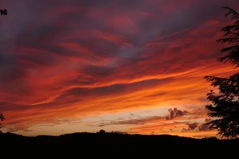 Dordogne Sunset. Foto stock