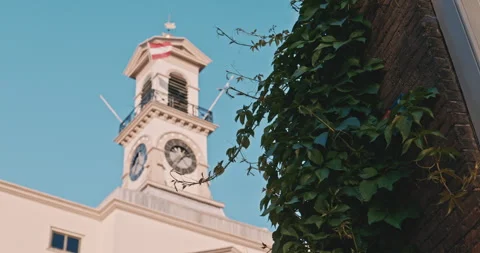 Dordrecht Clock Tower Stock Footage 342845216