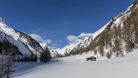 Dorfertal winter time lapse Stock Footage 88640917