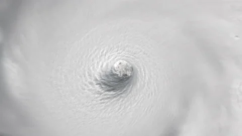 Dorian Hurricane spinning close up spin in circle Stock Footage