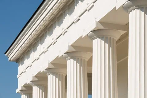 Doric Columns Of Ancient Temple Stock Photos