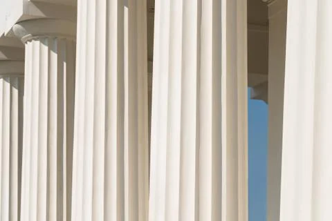 Doric Columns Of Ancient Temple Stock Photos