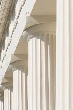 Doric Columns Of Ancient Temple Stock Photos