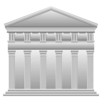 Doric Greek temple Illustrazione stock