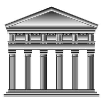Doric temple Stock Illustration