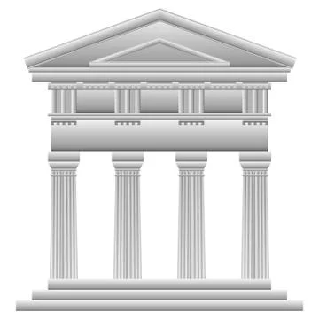 Doric temple Stock Illustration