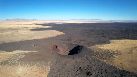 Dormant Volcano in Eastern Oregon called Coffeepot Crater Stock Footage 241795461
