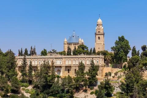 Dormition Abbey in Jerusalem. Stock Photos