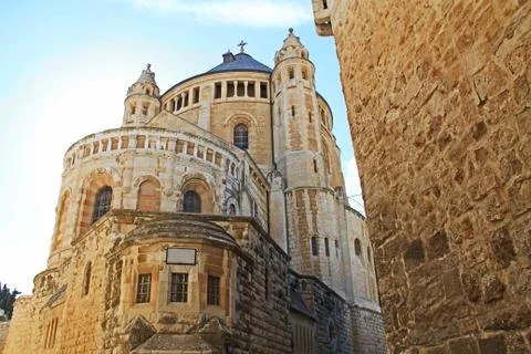 Dormition Abby in Jerusalem Stock Photos