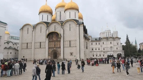 Dormition Cathedral, Moscow Stock Footage 114814735