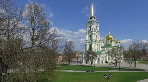 Dormition Cathedral in the Tula Kremlin Stock Footage 67475722