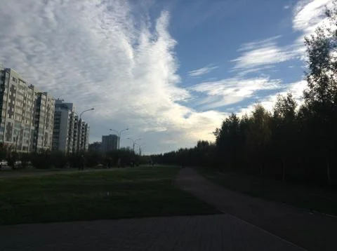 Dormitory Area sky Road Foto stock
