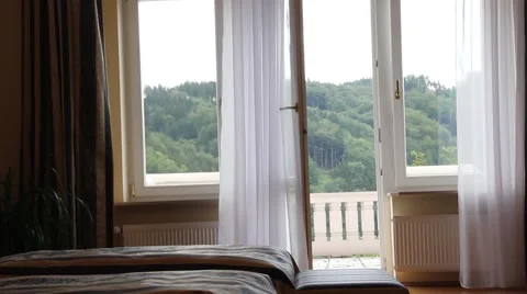 Dormitory balcony door 스톡 동영상 62314159